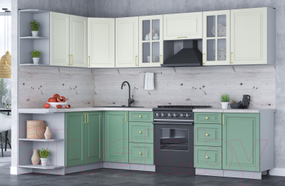 Готовая кухня Интерлиния Мила Шато 1.7x2.9 левая