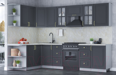 Готовая кухня Интерлиния Мила Шато 1.7x2.9 левая