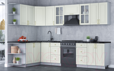 Готовая кухня Интерлиния Мила Шато 1.7x3.0 левая