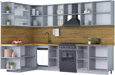 Готовая кухня Интерлиния Мила Шато 1.7x3.0 левая