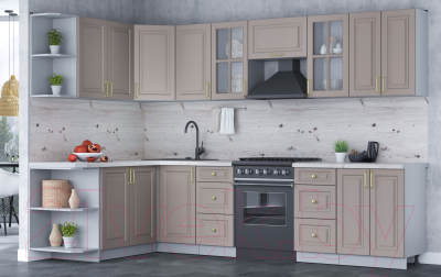 Готовая кухня Интерлиния Мила Шато 1.7x3.0 левая