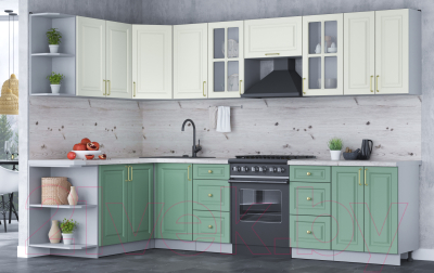 Готовая кухня Интерлиния Мила Шато 1.7x3.0 левая