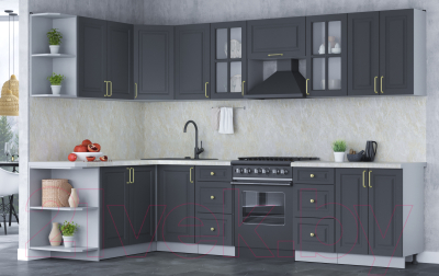 Готовая кухня Интерлиния Мила Шато 1.7x3.0 левая