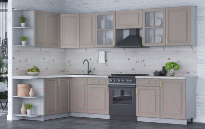 Готовая кухня Интерлиния Мила Шато 1.7x3.1 левая