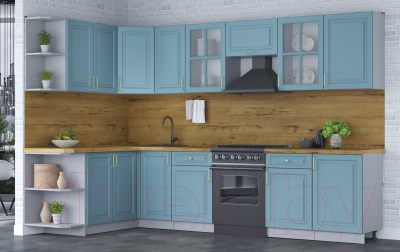 Готовая кухня Интерлиния Мила Шато 1.7x3.1 левая