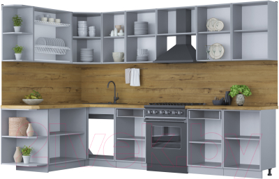 Готовая кухня Интерлиния Мила Шато 1.7x3.1 левая