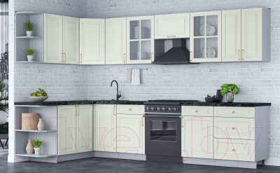 Готовая кухня Интерлиния Мила Шато 1.7x3.2 левая