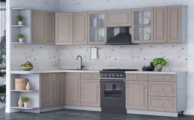 Готовая кухня Интерлиния Мила Шато 1.7x3.2 левая