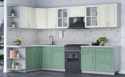 Готовая кухня Интерлиния Мила Шато 1.7x3.2 левая