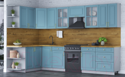 Готовая кухня Интерлиния Мила Шато 1.7x3.2 левая