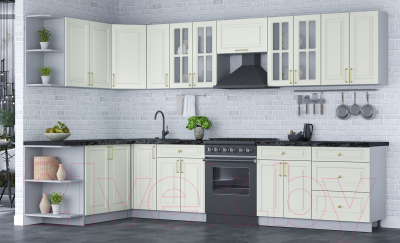 Готовая кухня Интерлиния Мила Шато 1.7x3.3 левая