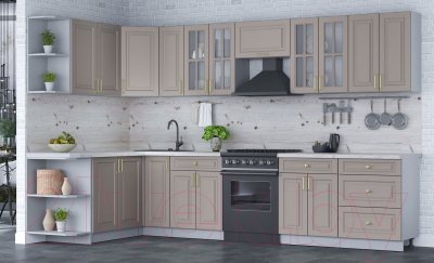 Готовая кухня Интерлиния Мила Шато 1.7x3.3 левая