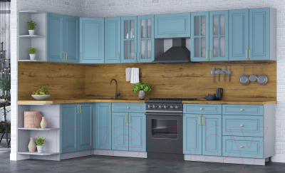 Готовая кухня Интерлиния Мила Шато 1.7x3.3 левая