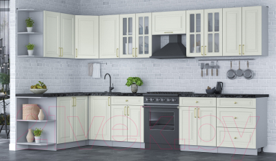 Готовая кухня Интерлиния Мила Шато 1.7x3.4 левая