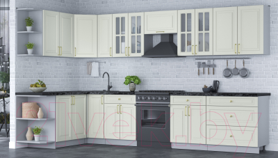 Готовая кухня Интерлиния Мила Шато 1.7x3.5 левая