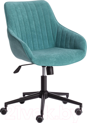 Кресло офисное Tetchair Dublin велюр Clermon (бирюзовый 140) - фото