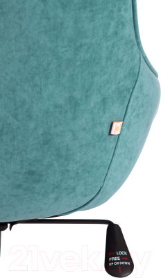 Кресло офисное Tetchair Dublin велюр Clermon (бирюзовый 140)