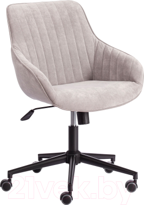 Кресло офисное Tetchair Dublin велюр Clermon (светло-серый 60) - фото
