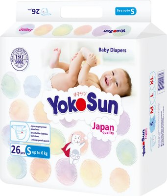 Подгузники детские YokoSun на липучках S до 6кг