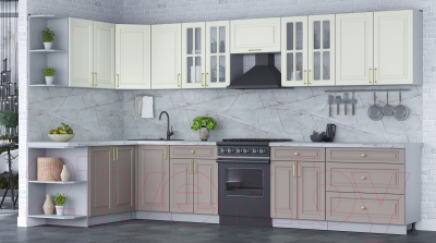 Готовая кухня Интерлиния Мила Шато 1.7x3.6 левая