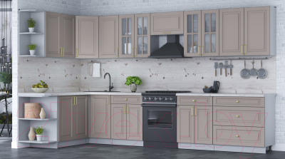 Готовая кухня Интерлиния Мила Шато 1.7x3.6 левая