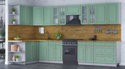 Готовая кухня Интерлиния Мила Шато 1.7x3.6 левая