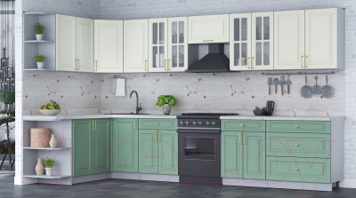 Готовая кухня Интерлиния Мила Шато 1.7x3.6 левая