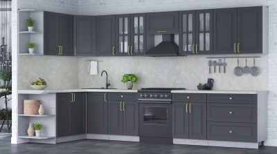 Готовая кухня Интерлиния Мила Шато 1.7x3.6 левая