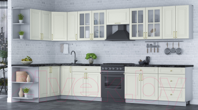 Готовая кухня Интерлиния Мила Шато 1.7x3.7 левая