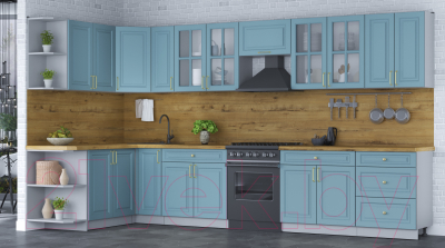 Готовая кухня Интерлиния Мила Шато 1.7x3.7 левая