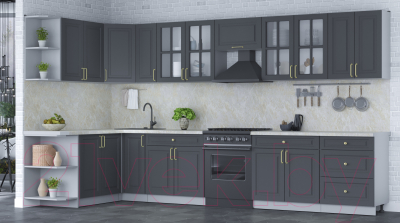 Готовая кухня Интерлиния Мила Шато 1.7x3.7 левая