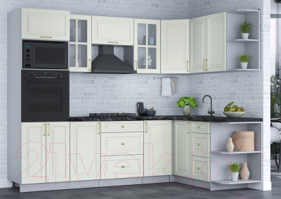 Готовая кухня Интерлиния Мила Шато 1.68x2.6 ВТ правая