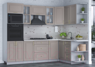 Готовая кухня Интерлиния Мила Шато 1.68x2.6 ВТ правая