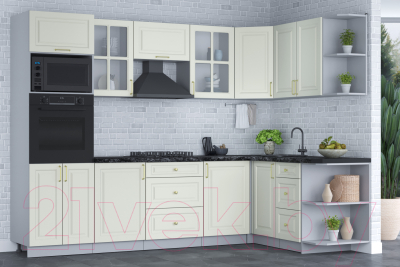 Готовая кухня Интерлиния Мила Шато 1.68x2.8 ВТ правая