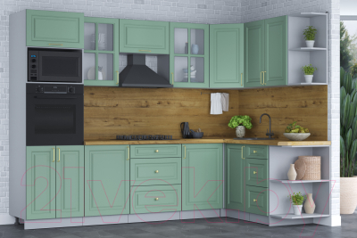 Готовая кухня Интерлиния Мила Шато 1.68x2.8 ВТ правая