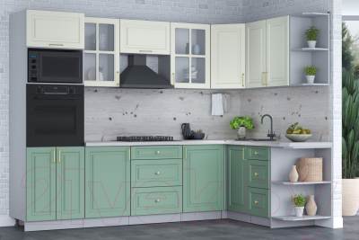 Готовая кухня Интерлиния Мила Шато 1.68x2.8 ВТ правая