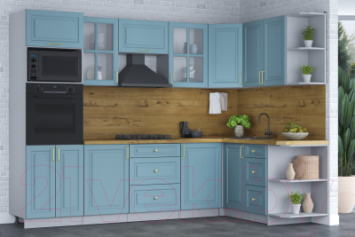 Готовая кухня Интерлиния Мила Шато 1.68x2.8 ВТ правая