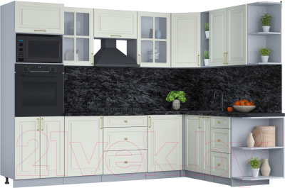 Готовая кухня Интерлиния Мила Шато 1.88x2.8 ВТ правая - фото