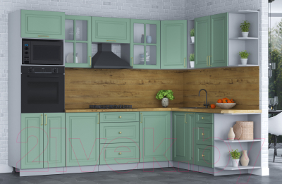 Готовая кухня Интерлиния Мила Шато 1.88x2.8 ВТ правая