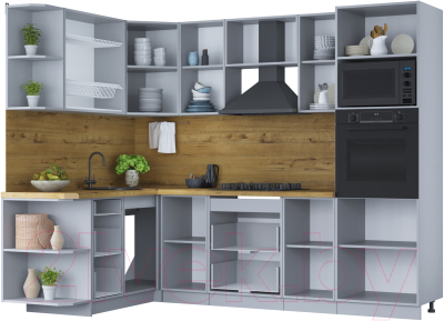 Готовая кухня Интерлиния Мила Шато 1.68x2.6 ВТ левая