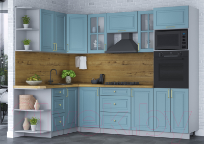 Готовая кухня Интерлиния Мила Шато 1.68x2.6 ВТ левая