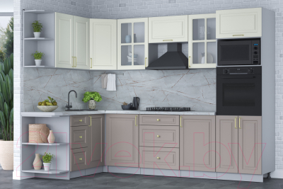 Готовая кухня Интерлиния Мила Шато 1.68x2.8 ВТ левая