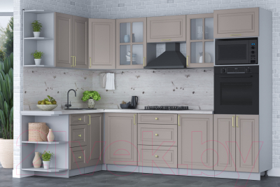 Готовая кухня Интерлиния Мила Шато 1.68x2.8 ВТ левая