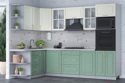 Готовая кухня Интерлиния Мила Шато 1.68x2.8 ВТ левая