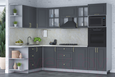 Готовая кухня Интерлиния Мила Шато 1.68x2.8 ВТ левая