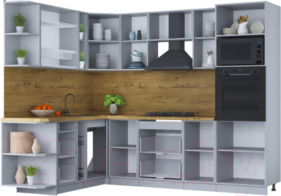 Готовая кухня Интерлиния Мила Шато 1.88x2.6 ВТ левая