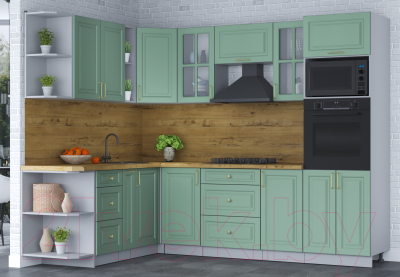 Готовая кухня Интерлиния Мила Шато 1.88x2.6 ВТ левая