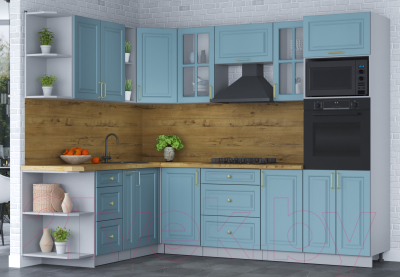 Готовая кухня Интерлиния Мила Шато 1.88x2.6 ВТ левая