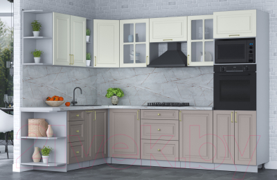 Готовая кухня Интерлиния Мила Шато 1.88x2.8 ВТ левая