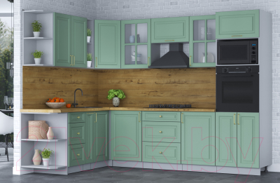 Готовая кухня Интерлиния Мила Шато 1.88x2.8 ВТ левая